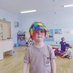 Nasza wyobraźnia - hełm rycerski z klocków