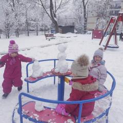 Zima w przedszkolnym ogrodzie